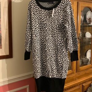 Black and White Sweater Dress